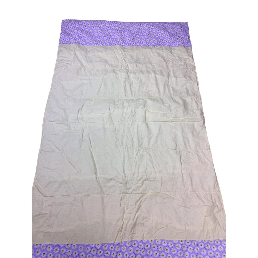 Handmade Purple Daisy Floral Quilted Blanket Throw 41x70 Cottagecore Farmhouse - Picture 7 of 7